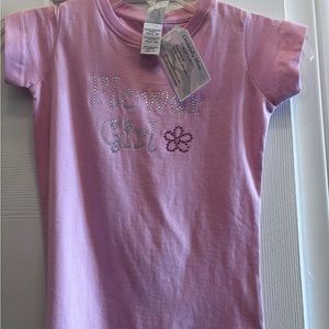 Pink Flower Girl Kids T-Shirt